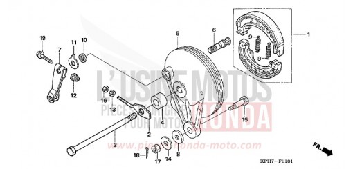 PANNEAU DE FREIN ARRIERE (ANF1256/7/T6) ANF1257 de 2007